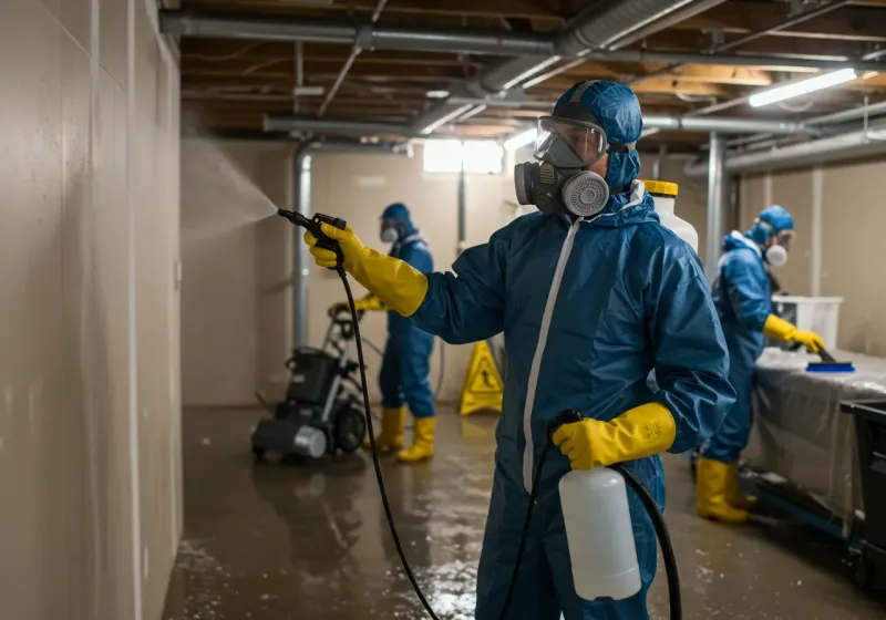 Basement Sanitization and Antimicrobial Treatment process in Brownstown, IN